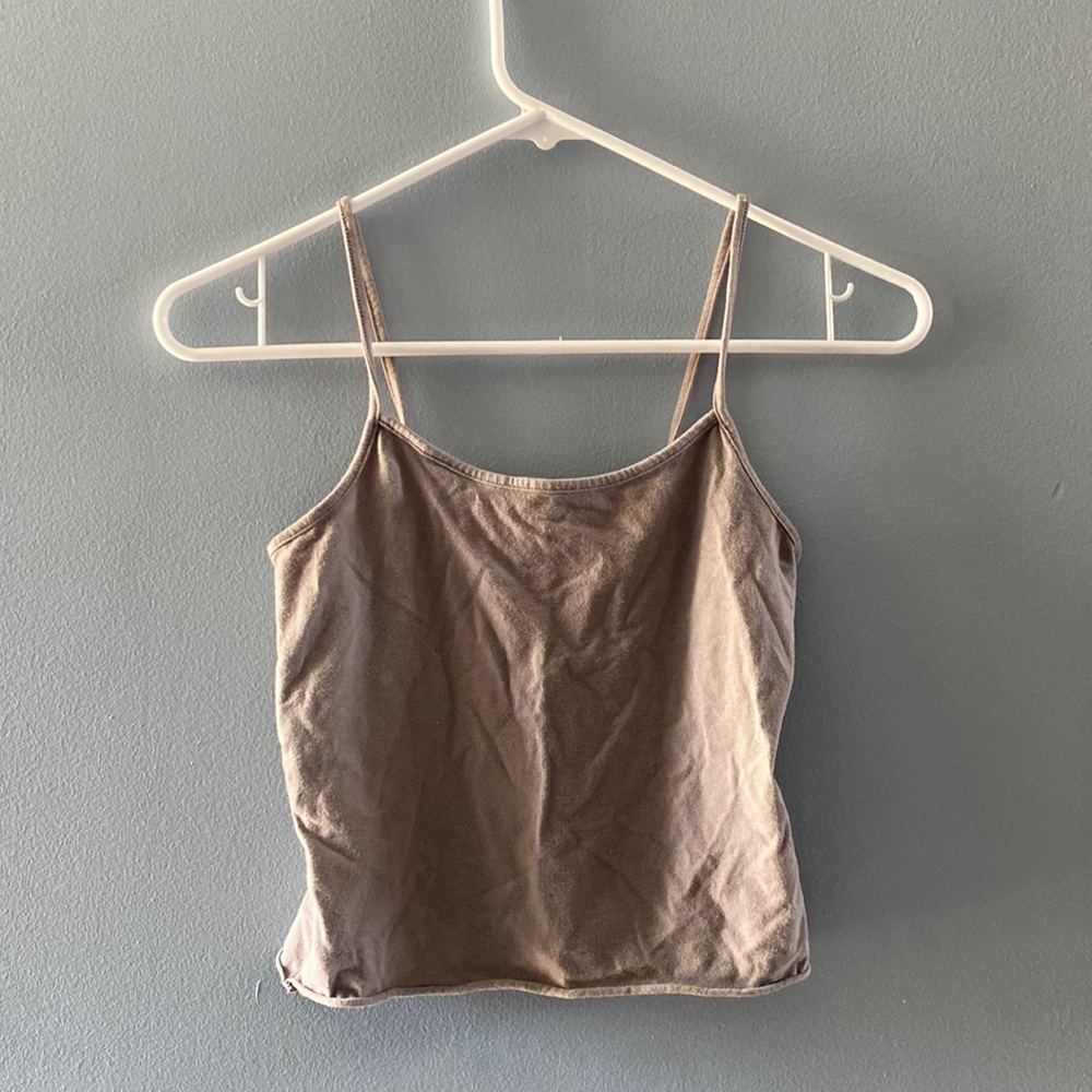 No Boundaries grey cropped tank top size 3-5 (fits a S/XS)